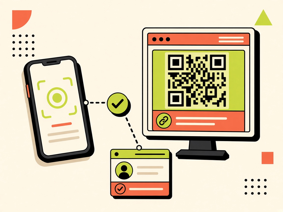 Phone scanning WhatsApp QR code to link a VIP desk number